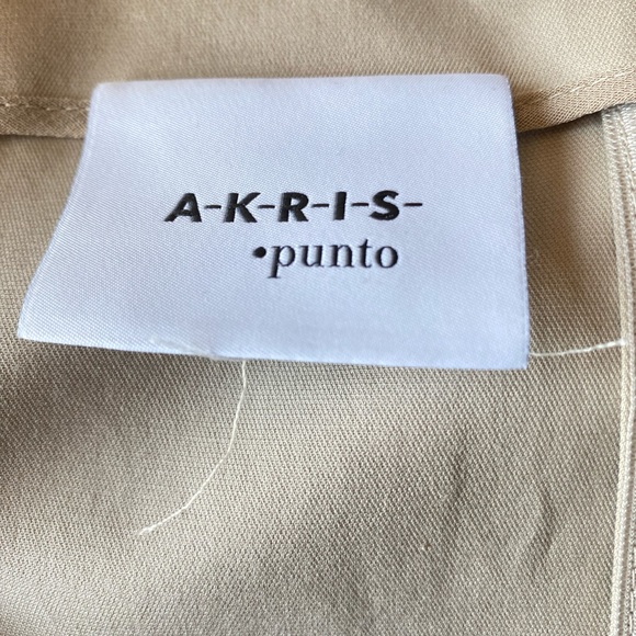 🆕 Akris Punto Beige/Orange Cotton Colorblock Midi Dress - Picture 4 of 15